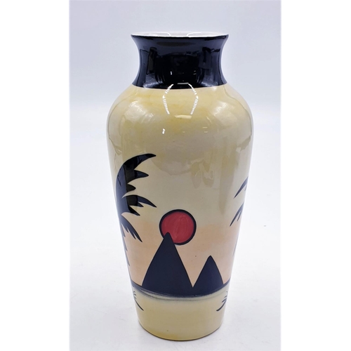 109 - LORNA BAILEY 19.5cm VASE IN THE PYRAMIDS DESIGN Signed By Lorna Bailey c2001