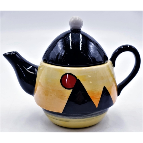 114 - LORNA BAILEY Small TEAPOT IN THE PYRAMIDS DESIGN Signed By Lorna Bailey c2001