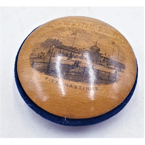 163 - MAUCHLINE WARE PIN CUSHION 