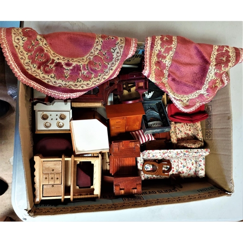 200 - BOX CONTAINING A Qty Of DOLLS HOUSE FURNITURE