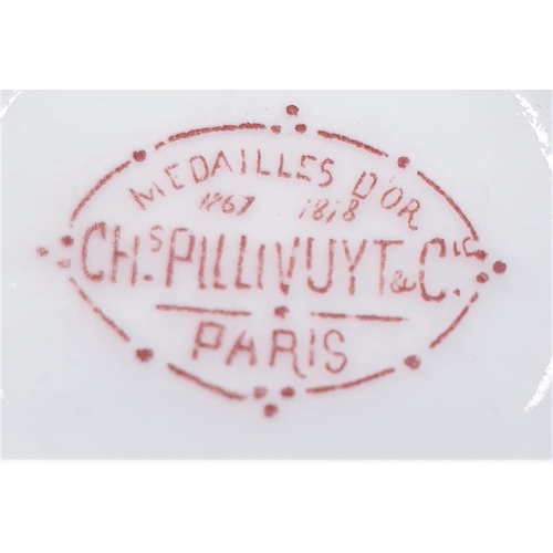 265 - CH's OILLIVUYT & Co (Paris) MEDAILLES D'OR PORCELAIN SET OF SIX CUPS & SAUCERS (Gilt Gold Lettering ... 