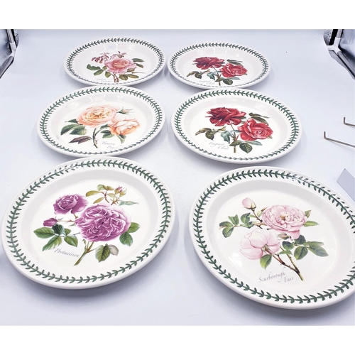 289 - PORTMEIRION Large 26cm Dia DINNER PLATES (6) IN THE BOTANIC ROSE DESIGN