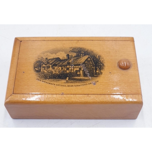 432 - MAUCHLINE WARE TWIN COMPARTMENT STAMP BOX 