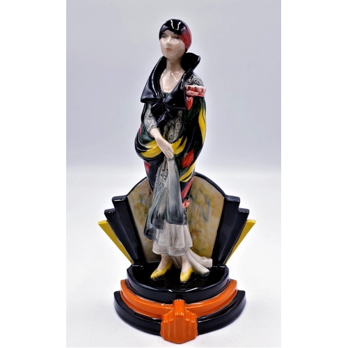 477 - PEGGY DAVIES STUDIO'S 27cm ART DECO CHARACTER FIGURINE