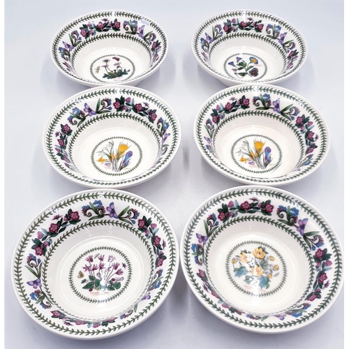 481 - PORTMEIRION 16.5cm Dia CEREAL BOWLS (6) IN THE BOTANIC GARDEN DESIGN