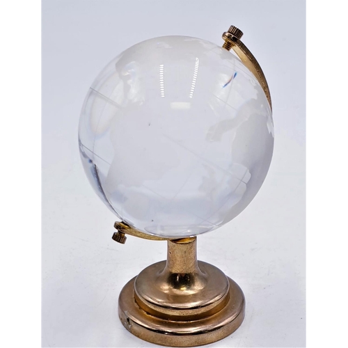 77 - METAL/GLASS Miniature 9cm GLOBE