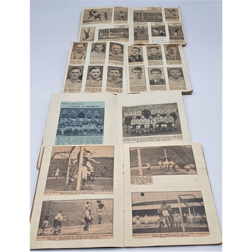 804 - FOOTBALL NEWSPAPER CUTTINGS IN 4 BOOKS  c1947-50