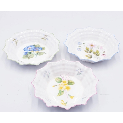 770 - SHELLEY CHINA TRINKET DISHES (3)