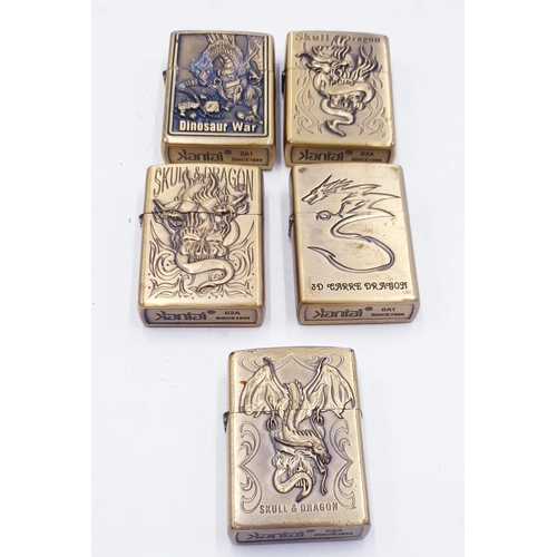 780 - DRAGON WARE LIGHTERS (5)