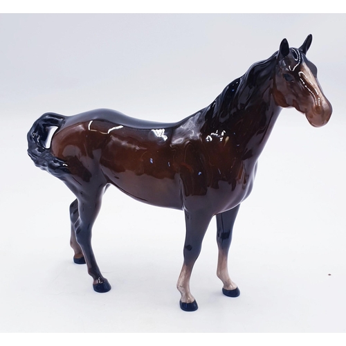 798 - ROYAL DOULTON Large 22.2cm MODEL OF A SWISH TAIL HORSE  (Brown Gloss Colourway) (Beswick Model No 11... 