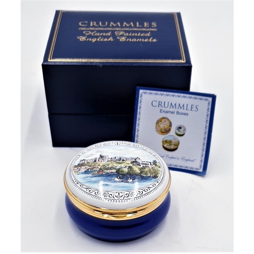 288 - CRUMMELS ENAMELS (Hand Painted) HINGED LIDDED TRINKET BOX (Boxed)