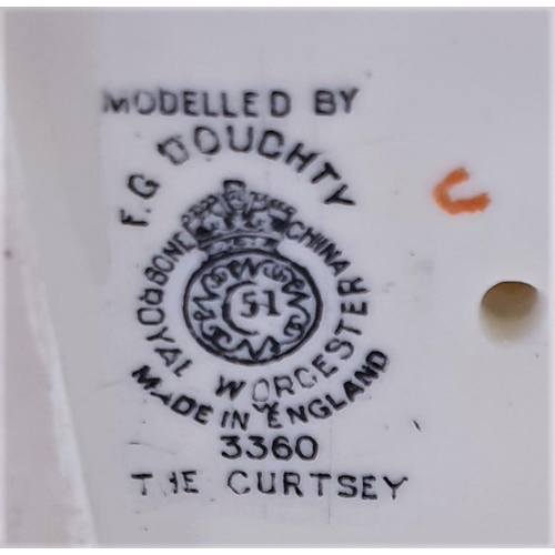 305 - ROYAL WORCESTER CHINA 15.9cm CHARACTER FIGURINE 