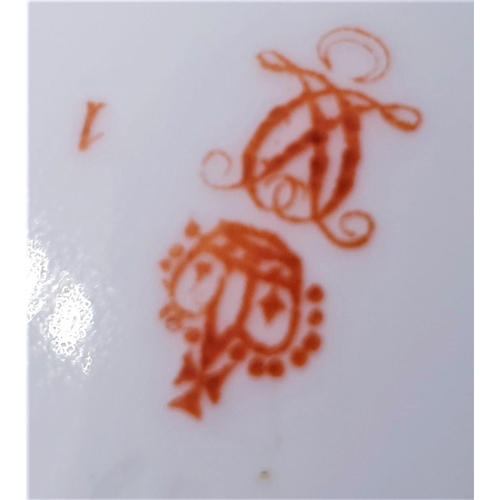 310 - ROYAL CROWN DERBY CHINA 24 cm Dia DINNER PLATES (4) IN THE 495 PATTERN c1917 (Rare)