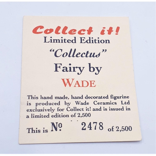 316 - WADE CHARACTER FIGURINE 'COLLECTUS' FAIRY (Limited Edition Of 2,500 This Is No 2,478) (Commissioned ... 