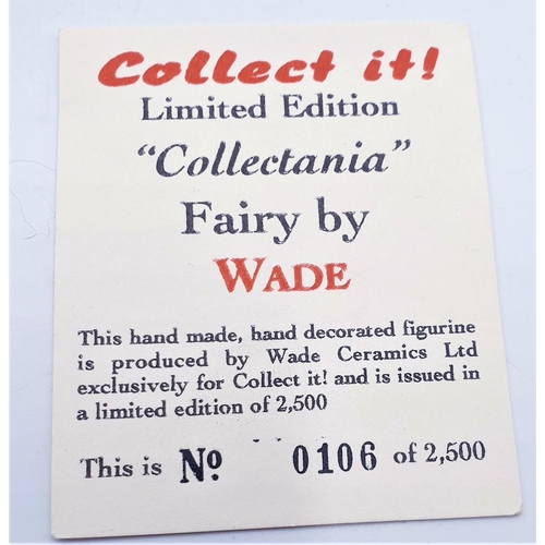 317 - WADE CHARACTER FIGURINE 'COLLECTANIA' FAIRY  Ltd Ed 2,500 This Being No 0106 (Commissioned By 