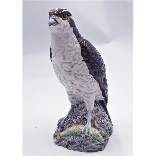 112 - ROYAL DOULTON 19.7cm FLASK MODELLED AS A OSPREY (Brown/White Gloss Colourway) (Issued 1987) Designed... 