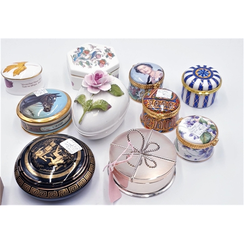 170 - LIDDED TRINKET BOXES (Qty Of) Including COALPORT , CAVERSWALL,WEDGWOOD,,AYNSLEY,Etc
