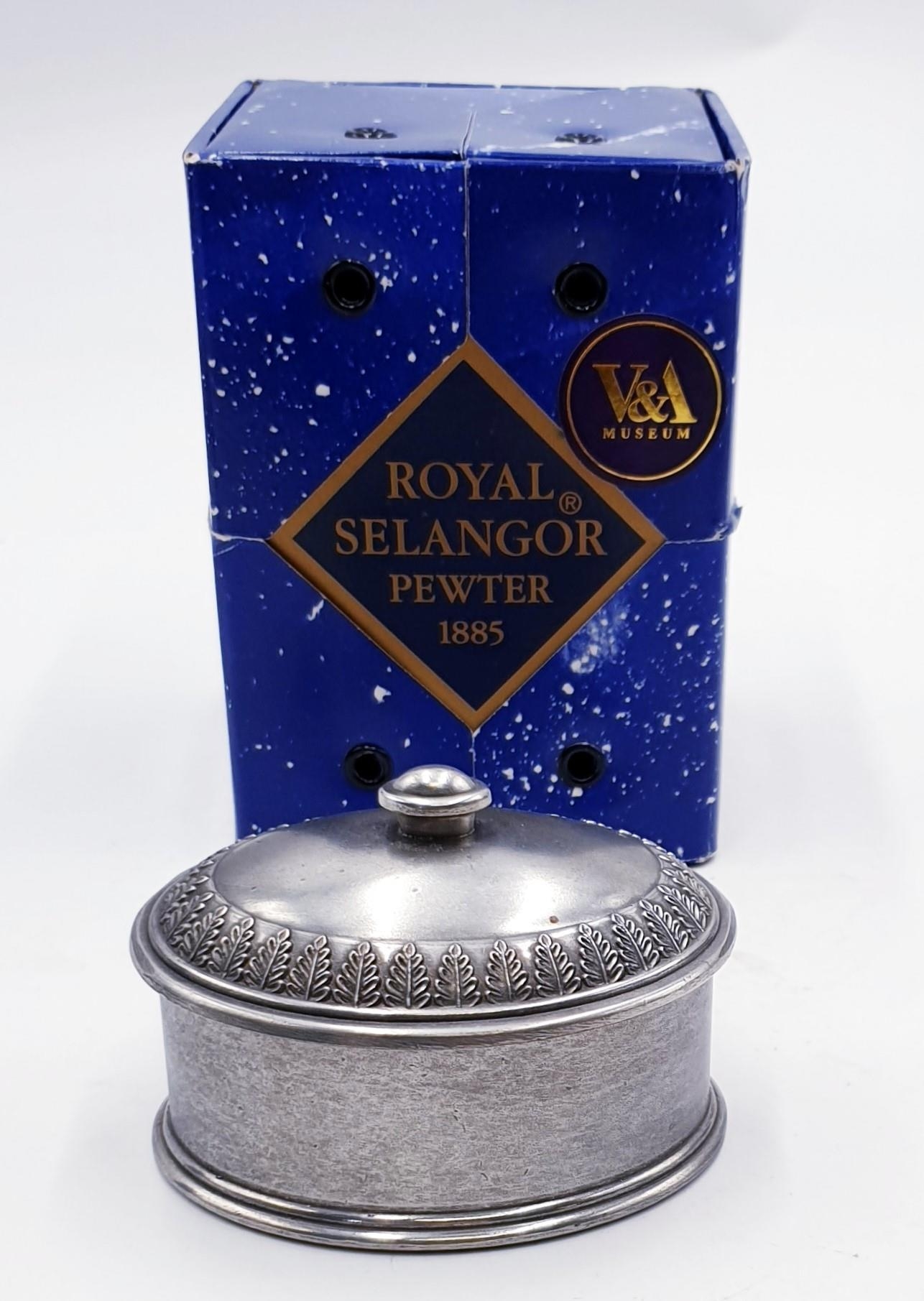 ROYAL SELANGOR PEWTER OVAL LIDDED TRINKET BOX (Commissioned By The