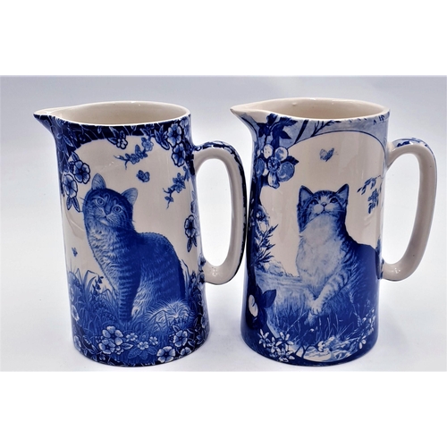 731 - HERON CROSS CHINA 17.5cm JUGS (2) 