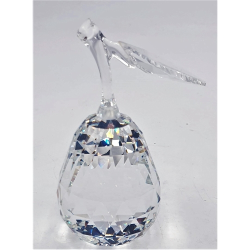 771 - SWAROVSKI CRYSTAL 8cm MODEL OF A PEAR (This retired Swarovski crystal pear was part of the “Sparking... 