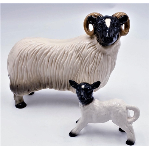 89 - COOPERCRAFT (Tunstall,Stoke On Trent,Staffordshire) Large 17cm x 20cm x 8cm MODEL OF A RAM Plus COOP... 