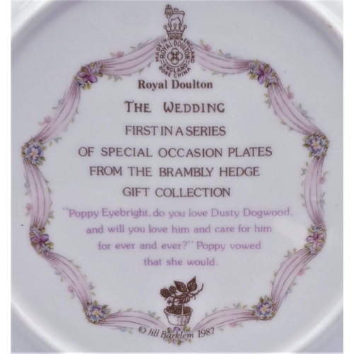 Royal Doulton Brambly Hedge - The Wedding - Jill Barklem 1987 Plate