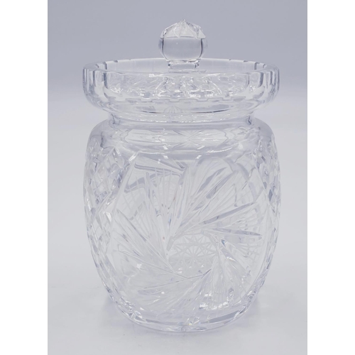 576 - CRYSTAL CUT GLASS SWEET JAR