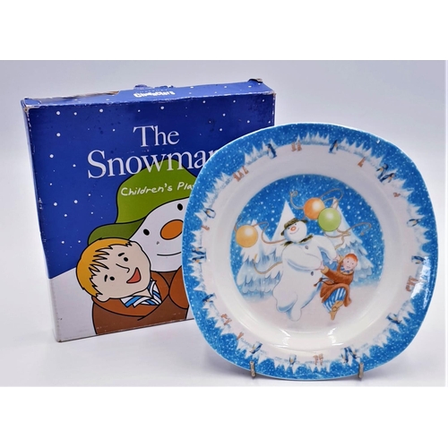 758 - COALPORT CHINA 18cm Dia CHILDRENS PLATE 'THE SNOWMAN' (Original Box)