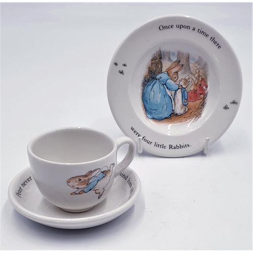 770 - WEDGWOOD CHINA Miniature BEATRIX POTTER TRIO 'PETER RABBIT'