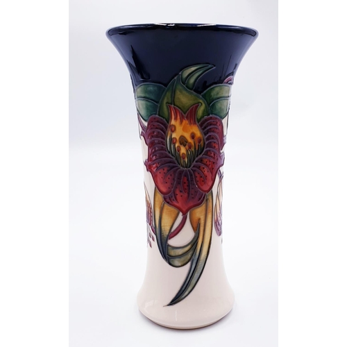 109 - MOORCROFT 20cm VASE (Restoration To Rim)