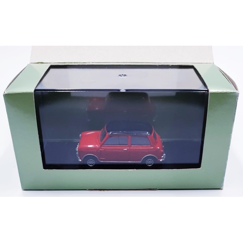 133 - VANGUARDS DIE CAST MODEL OF A RED MINI CAR (Boxed)