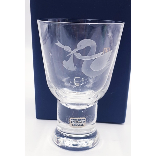 208 - CAITHNESS CRYSTAL GOBLET (Boxed)