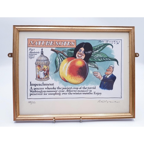 240 - POLITICAL (Limited Edition) ART PRINTS (6) (All Framed) By Mr Peter Brookes