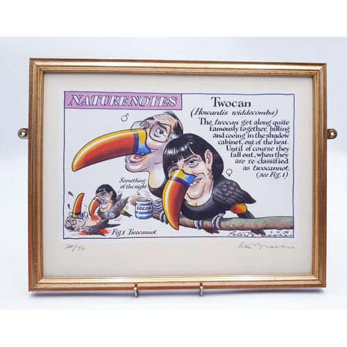 240 - POLITICAL (Limited Edition) ART PRINTS (6) (All Framed) By Mr Peter Brookes