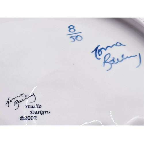 340 - LORNA BAILEY Extra Large 34cm Dia CHARGER (Limited Edition Of Only 50 This One Being 08) Signed By L... 