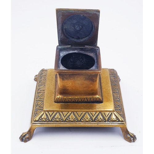 399 - BRASS INKWELL