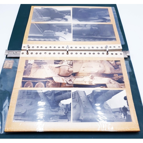 485 - FOLDER OF MAYBE UNPUBLISHED PHOTOGRAPHS OF A SERIES OF RUSSIAN TANKS IN DETAIL