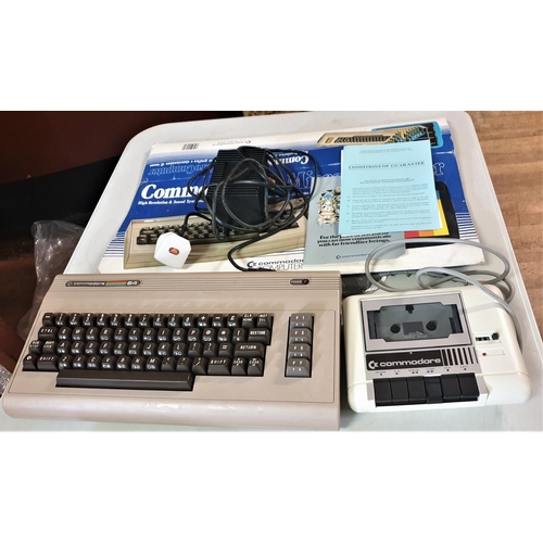 519 - COMMODORE 64 C2N COMPUTER (Original Box And Packaging), JOYSTICKS DATA RECORDER , BOOKS & SOFTWARE,E... 