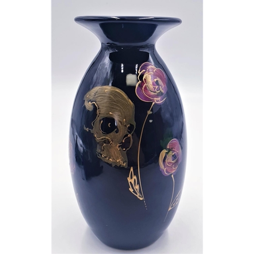 614 - ANITA HARRIS ART POTTERY 20.5cm TUBELINED LUSTRE WARE MINOS VASE 