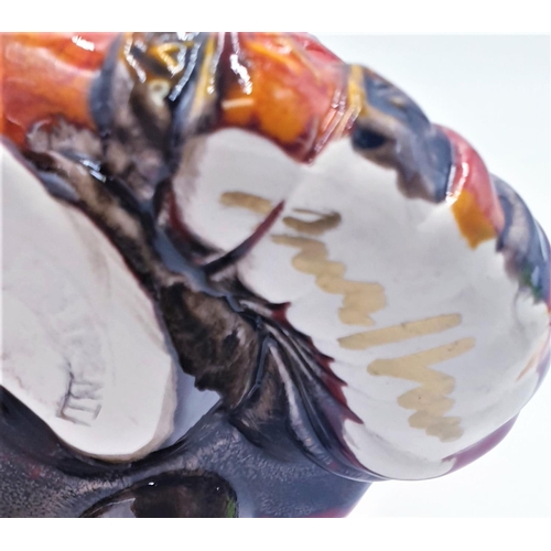 616 - ANITA HARRIS ART POTTERY 12cm x24cm MODEL OF AN ARMADILLO  (Signed In Gold By Anita Harris)