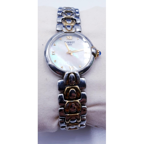 759 - TISSOT QUARTZ LADIES WATCH (Found To Be Working When Photographed) (Complete With Original Box And P... 