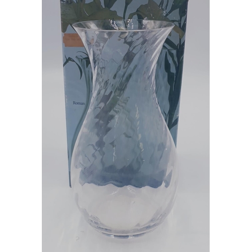 158 - DARTINGTON CRYSTAL Large 20.5cm ROMAN VASE By Designer Mr Frank Thrower. (Original Box)
(Dartington ... 