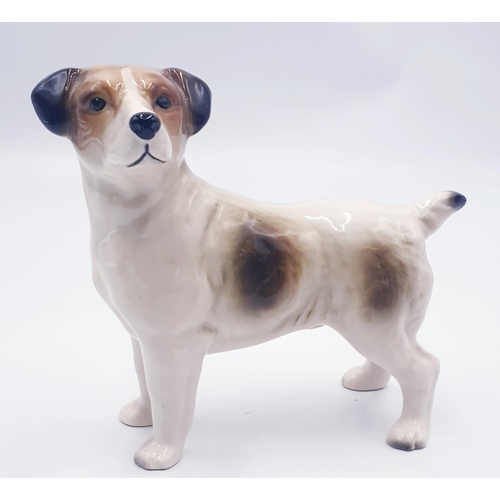 68 - COOPERCRAFT 17cm x 17cm MODEL OF A JACK RUSSEL TERRIER.
(Summerbank Pottery,Tunstall, Stoke On Trent... 