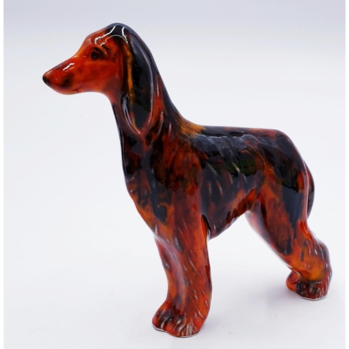 80 - ANITA HARRIS ART POTTERY 15cm MODEL OF AN AFGHAN HOUND  Signed In Gold By Anita Harris