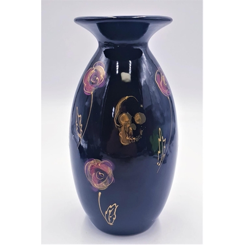 84 - ANITA HARRIS ART POTTERY 20.5cm TUBELINED LUSTRE WARE MINOS VASE 