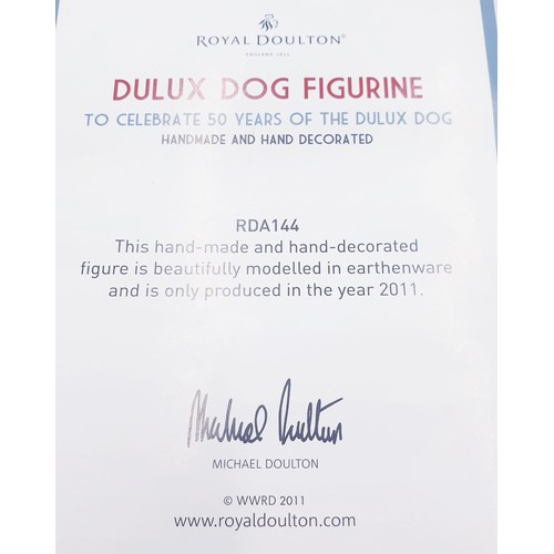 111 - ROYAL DOULTON MODEL OF A DULUX DOG (Made For One Year Only --To Celebrate 50 Years Of Dulux)  (Origi... 