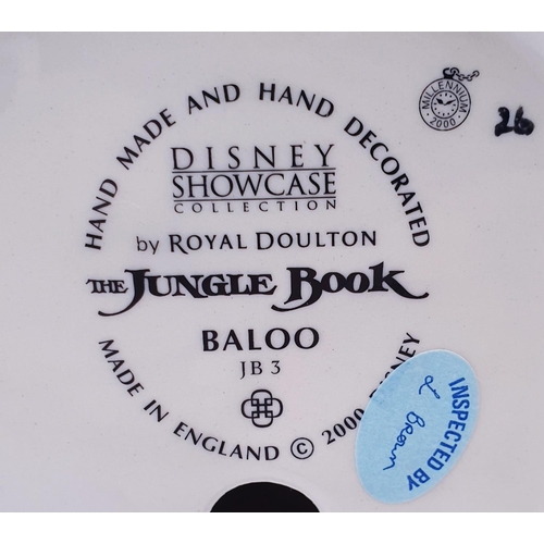 134 - ROYAL DOULTON 13.3cm DISNEY SHOWCASE CHARACTER FIGURINE 'BALOO' JB3 2000/2001 Only Designed And Mode... 