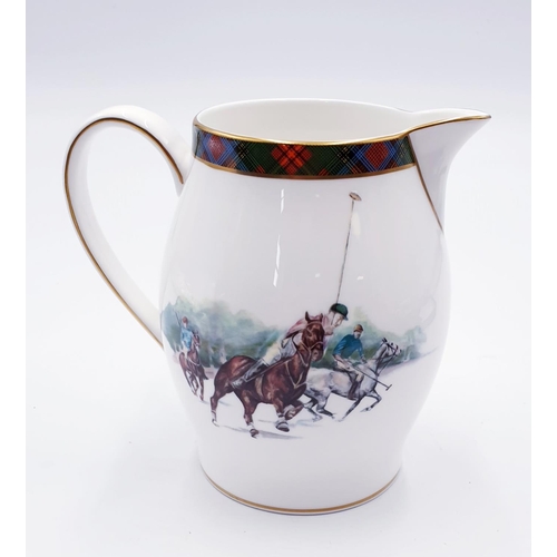 140 - WEDGWOOD CHINA 15.5cm HIGHLAND POLO JUG By Designer Mr Ralph Lauren