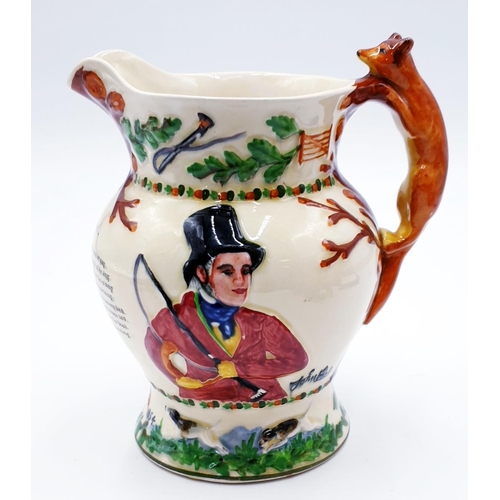 142 - CROWN DEVON (FIeldings) 19cm JOHN PEEL MUSICAL JUG