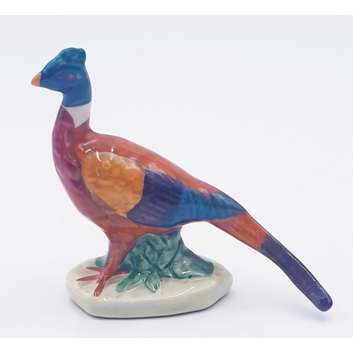 171 - BESWICK 7.6cm MODEL OF A PHEASANT (1st Version-Curved Tail) Model No 767A (Red/Brown,Teal Gloss Colo... 